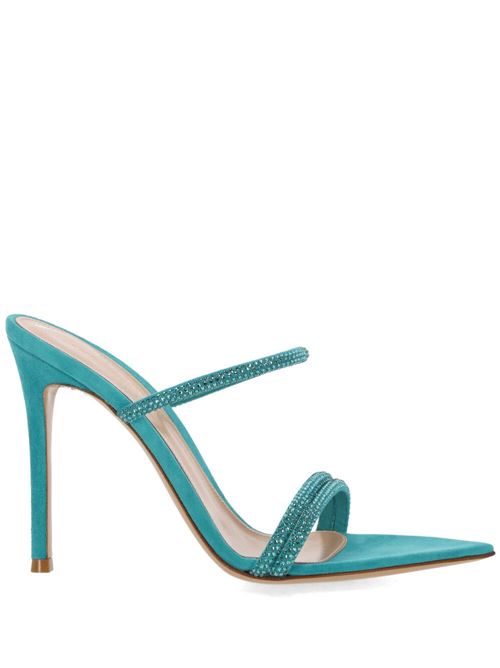 Turquoise blue calf leather sandal Gianvito Rossi | G1609015RICCAMHYDRA